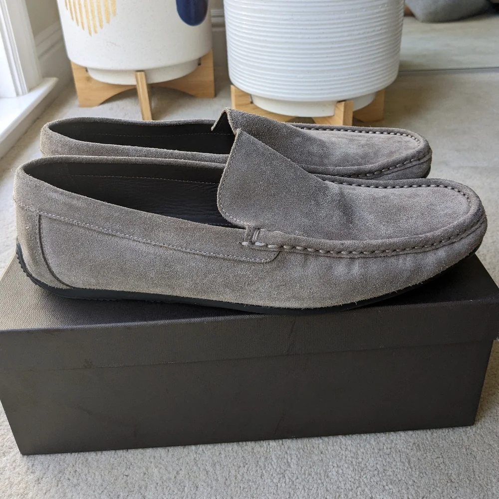 BNIB A.TestoniMen's Suede Moc Toe Drivers - size 10